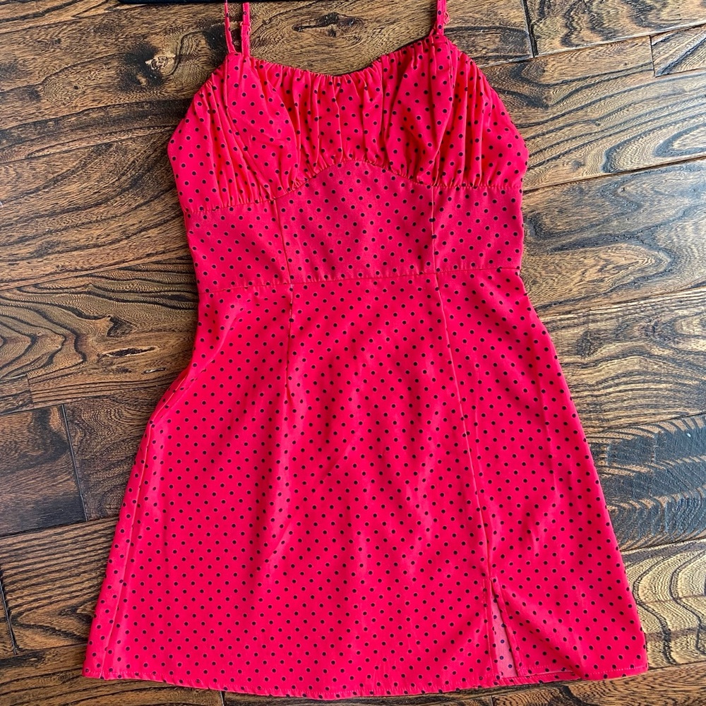 Red & Black Polka Dot Dress
